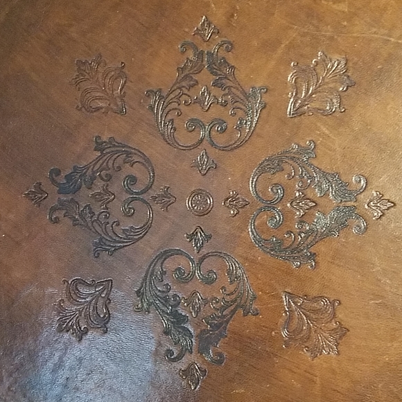 Vintage Large Stamped Leather Tray- Spain - Picture 2 of 8